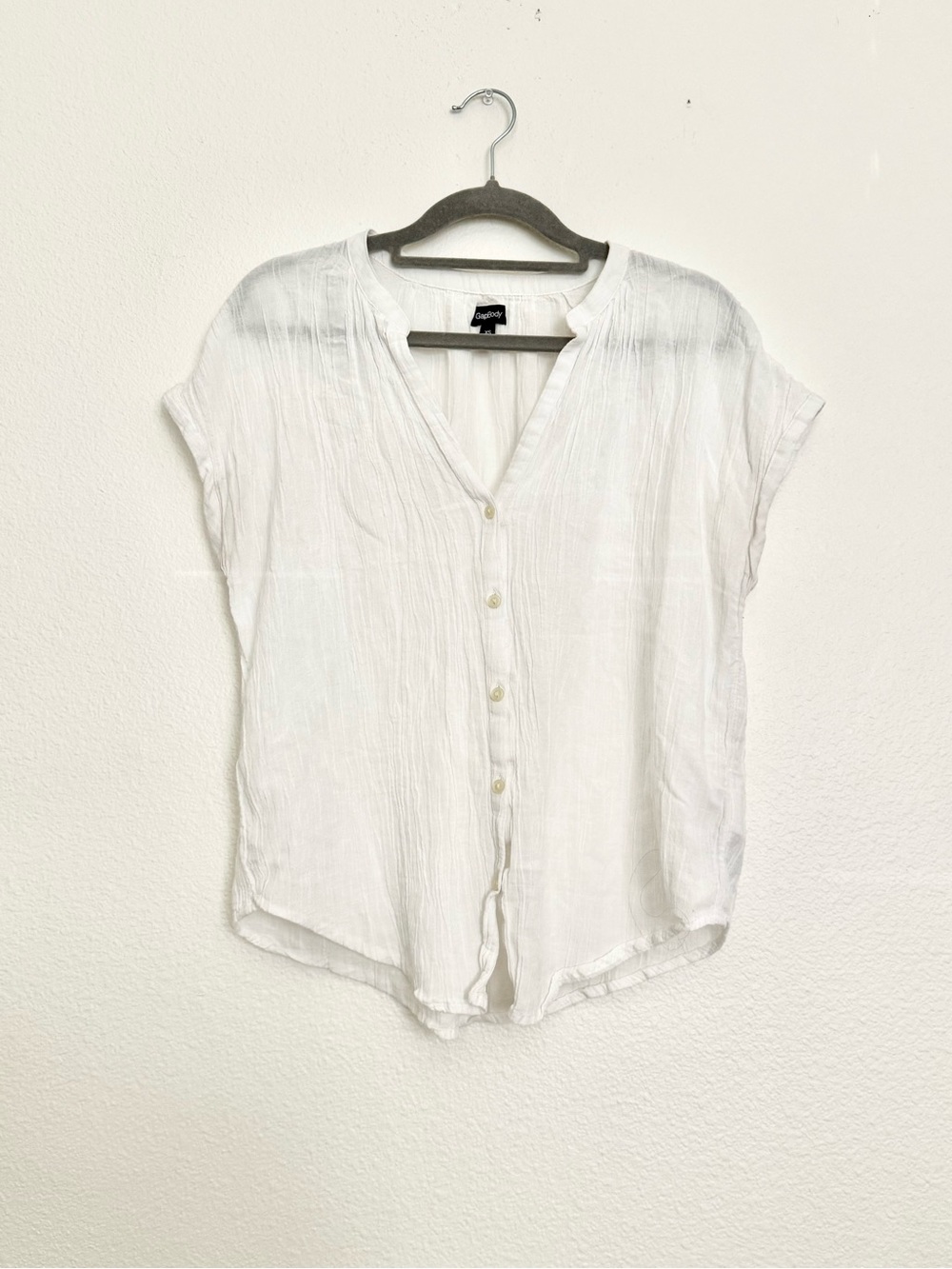 Gap Crinkle Gauze Dolman White Top Size XS
